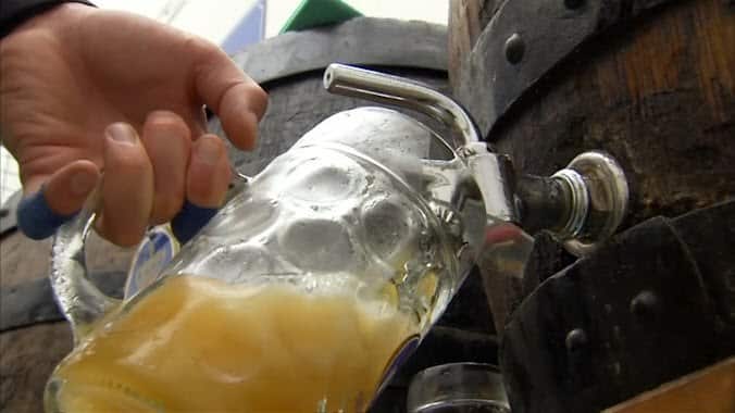 Beer flows at Oktoberfest. (Reuters)
