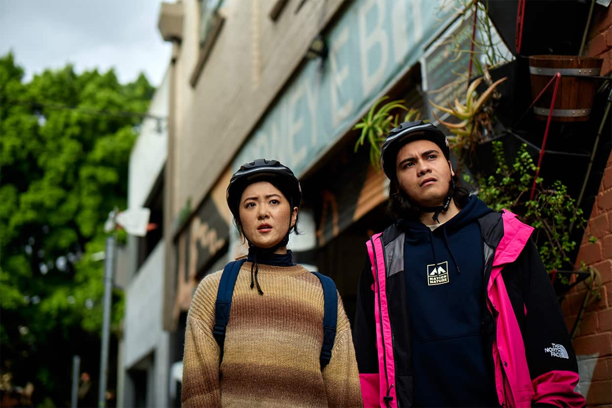 Tessa (Shirong Wu ) and Bastian (Gabriel Alvarado) looking for answers in Appetite