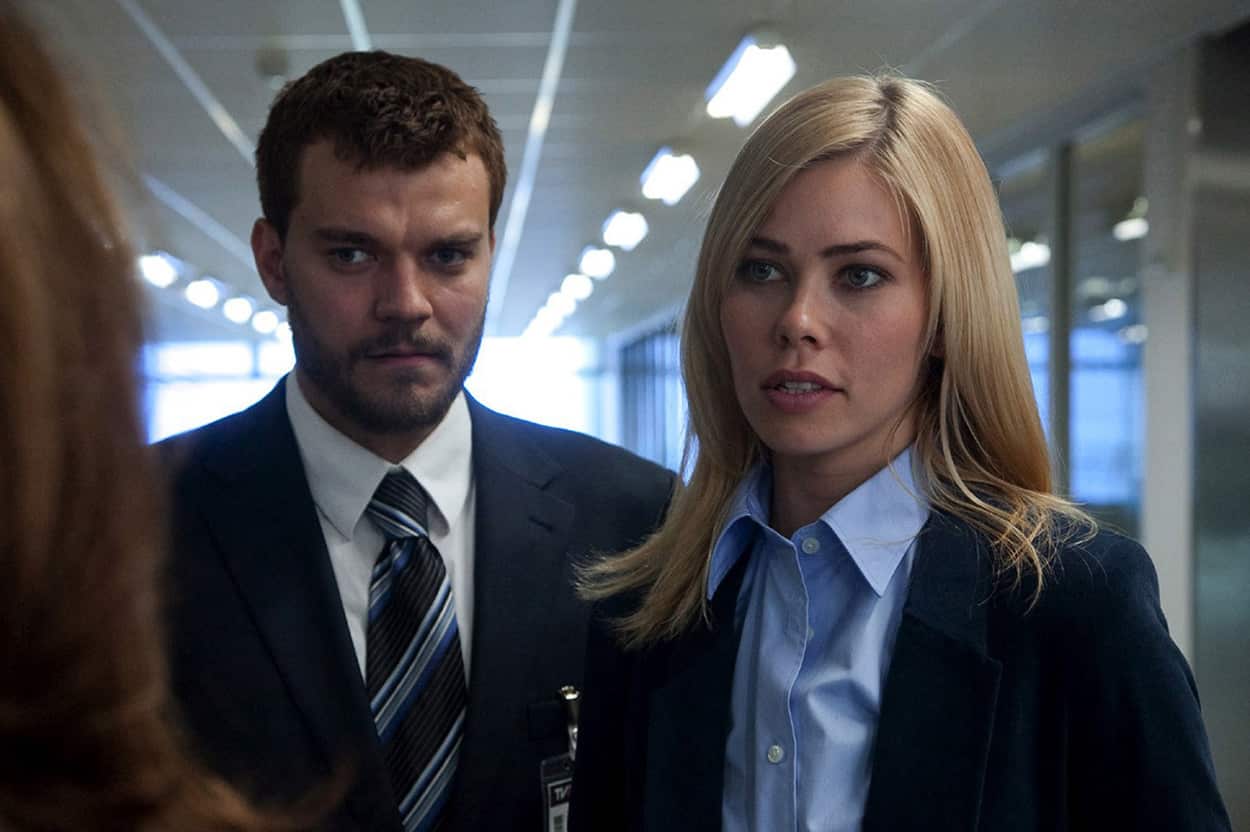 Pilou Asbæk and Birgitte Hjort Sørensen as Kasper Juul and Katrine Fønsmark in Borgen