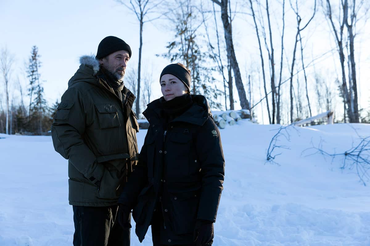 Billy Campbell and Karine Vanasse in Cardinal season 4