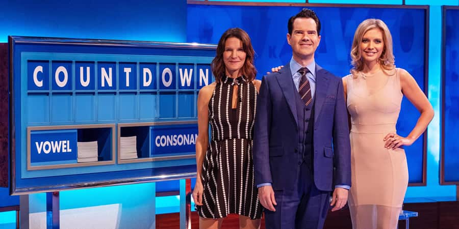 8 out of 10 cats does countdown hosts, Susie Dent, Jimmy Carr, Rachel Riley