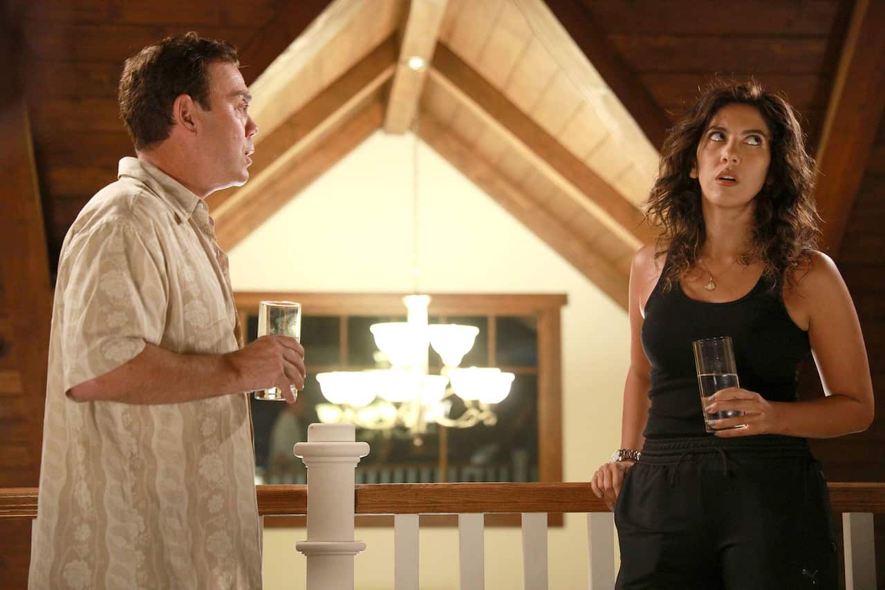 BROOKLYN NINE-NINE: L-R: Joe Lo Truglio, Terry Crews and Stephanie Beatriz in the “99” episode of BROOKLYN NINE-NINE airing Tuesday, Nov. 28 (9:30-10:00 PM ET/PT) on FOX. CR: Jordin Althaus / FOX