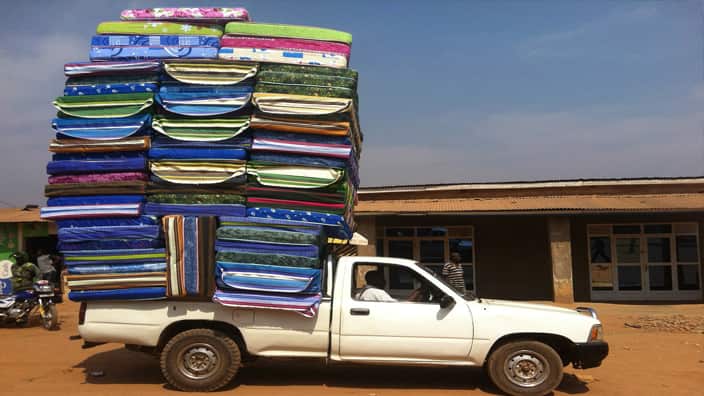 Overloaded truck