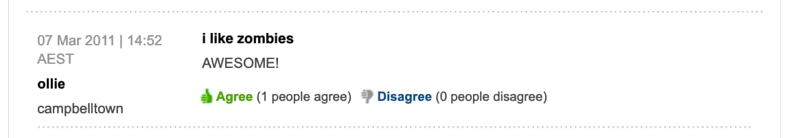Dead Set viewer comment