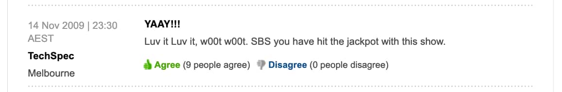 Dead Set viewer comment