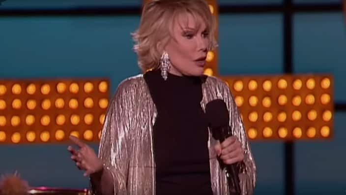 Joan Rivers performing stand up