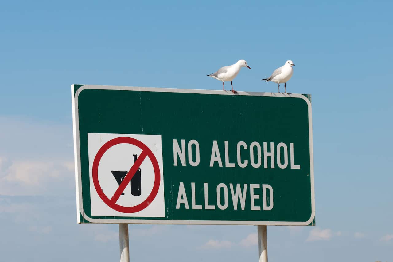 No Alcohol sign
