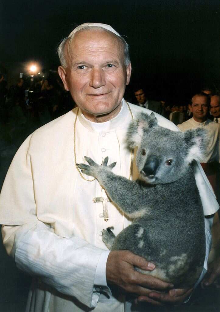 Pope John Paul II With Koala
