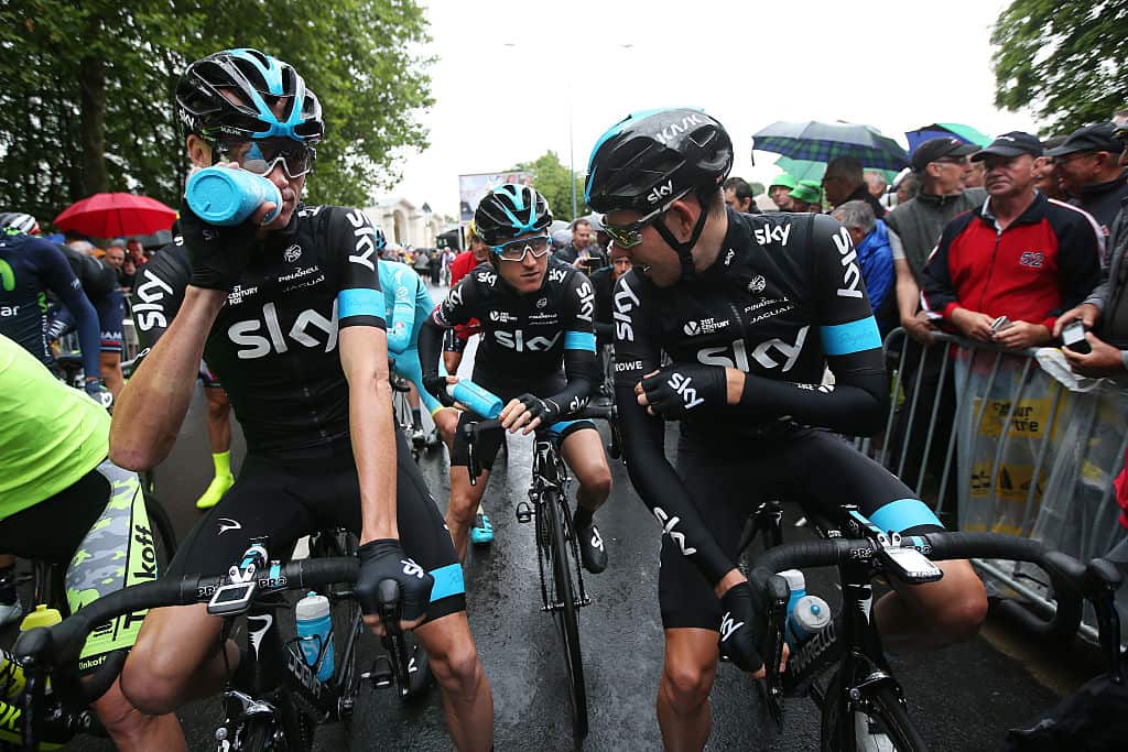 Chris Froome Geraint Thomas Luke Rowe Tour de France
