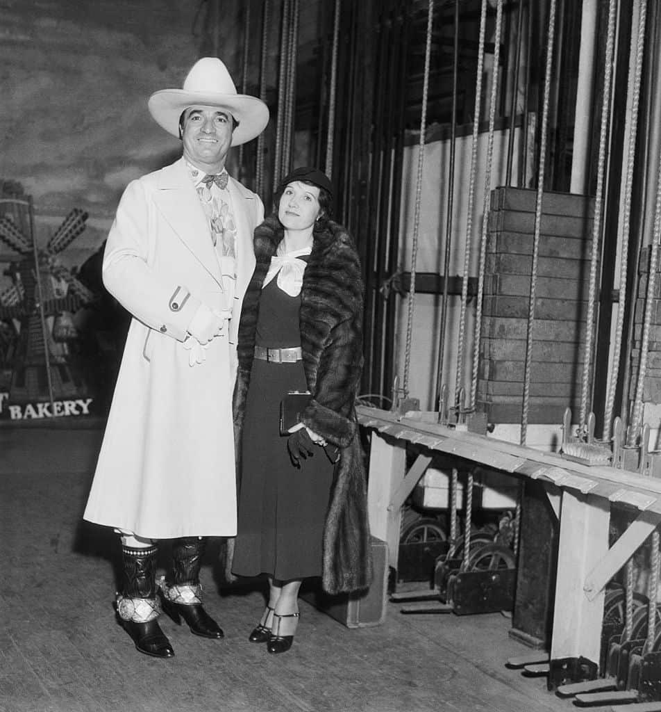 Mr. and Mrs. Tom Mix at Benefit Show