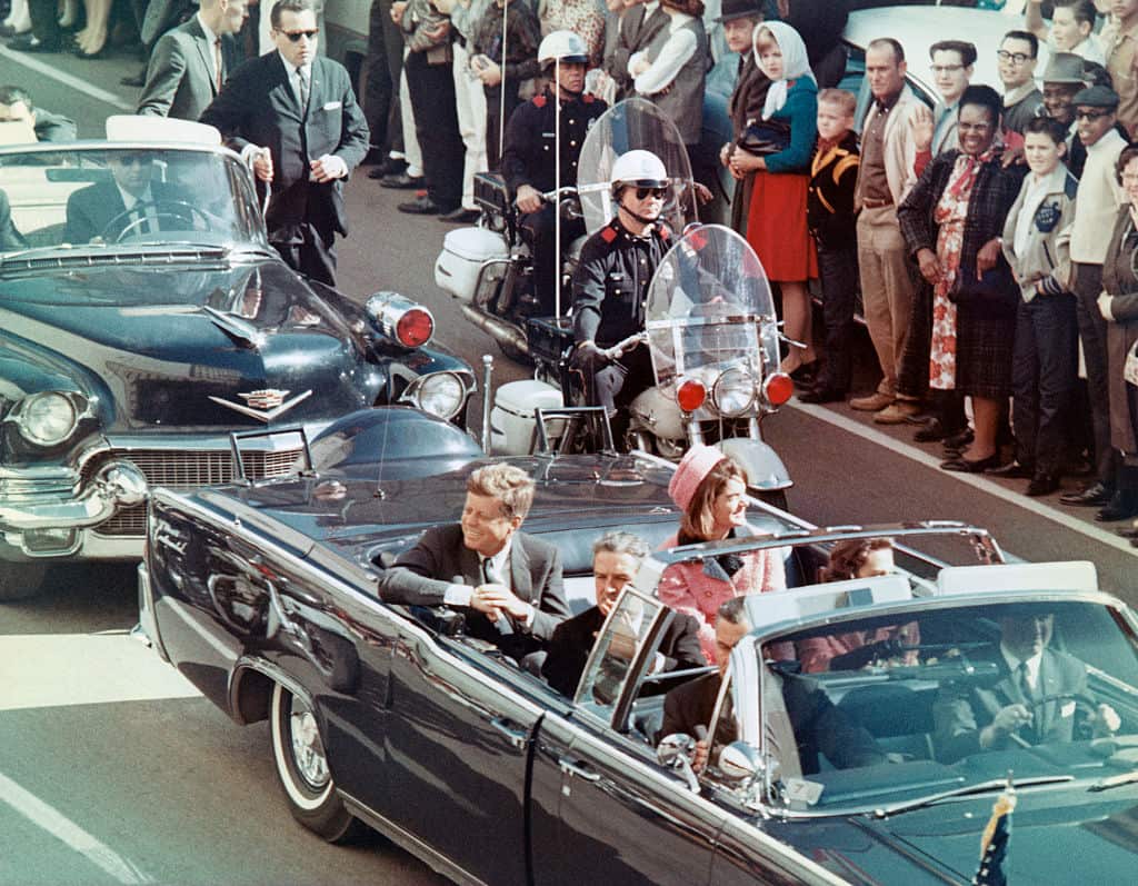 Kennedys Riding in Dallas Motorcade