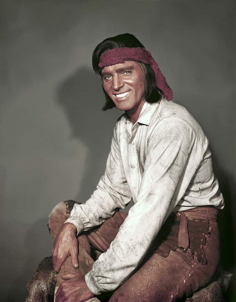 Burt Lancaster on the set of Apache