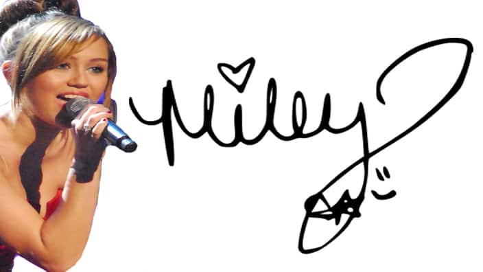Miley Cyrus signature