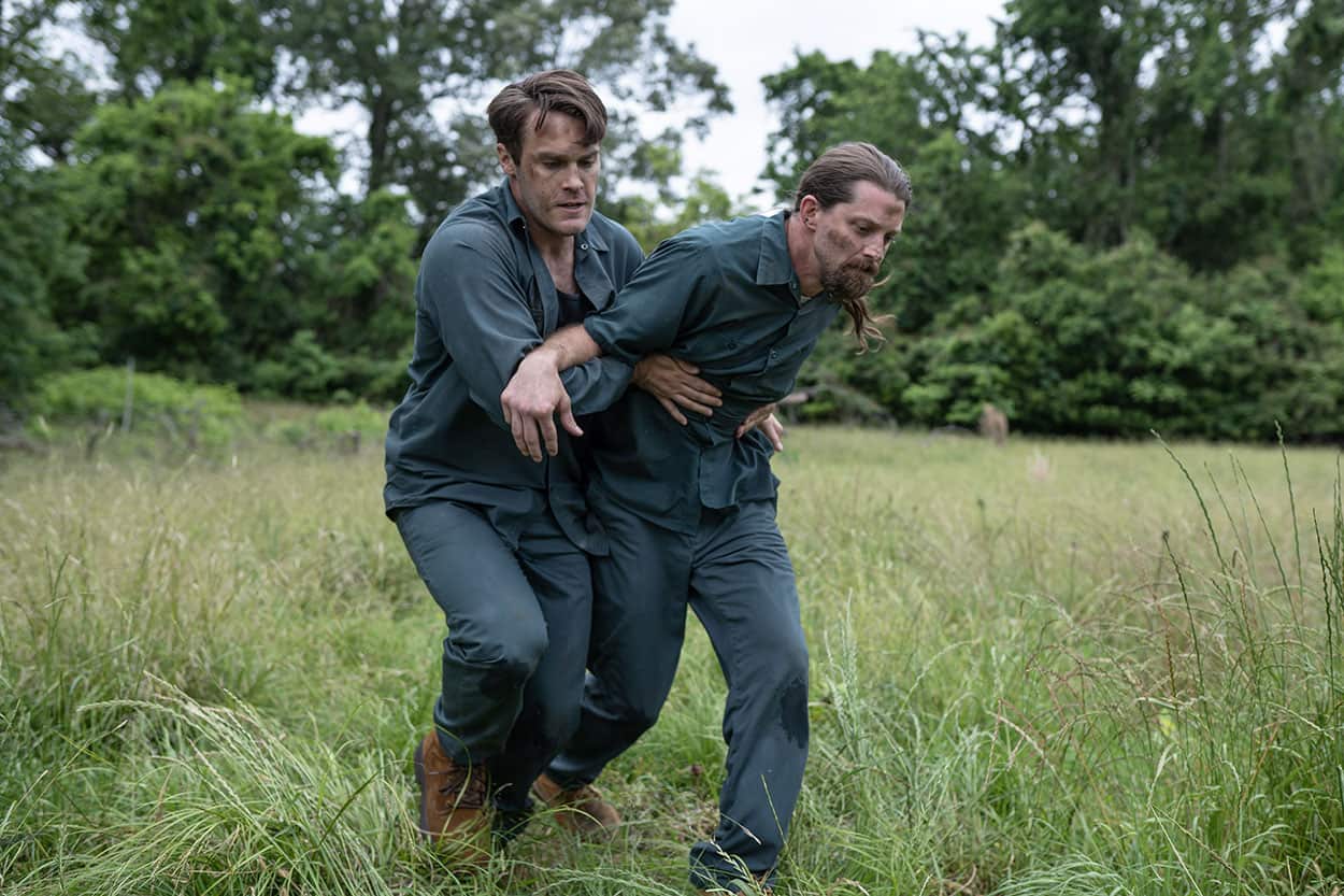 Jon Oswald as Timothy Vail, Spencer Crim as Timothy Morgan in Great Escapes with Morgan Freeman