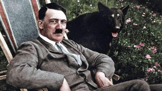 Hitler with dog