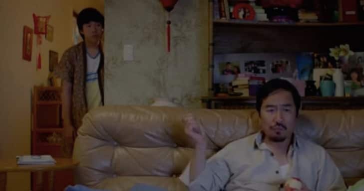 The Family Law watching TV