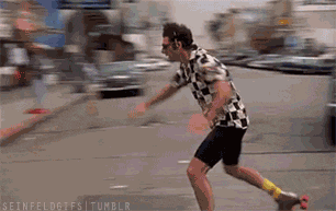 Kramer rollerskating