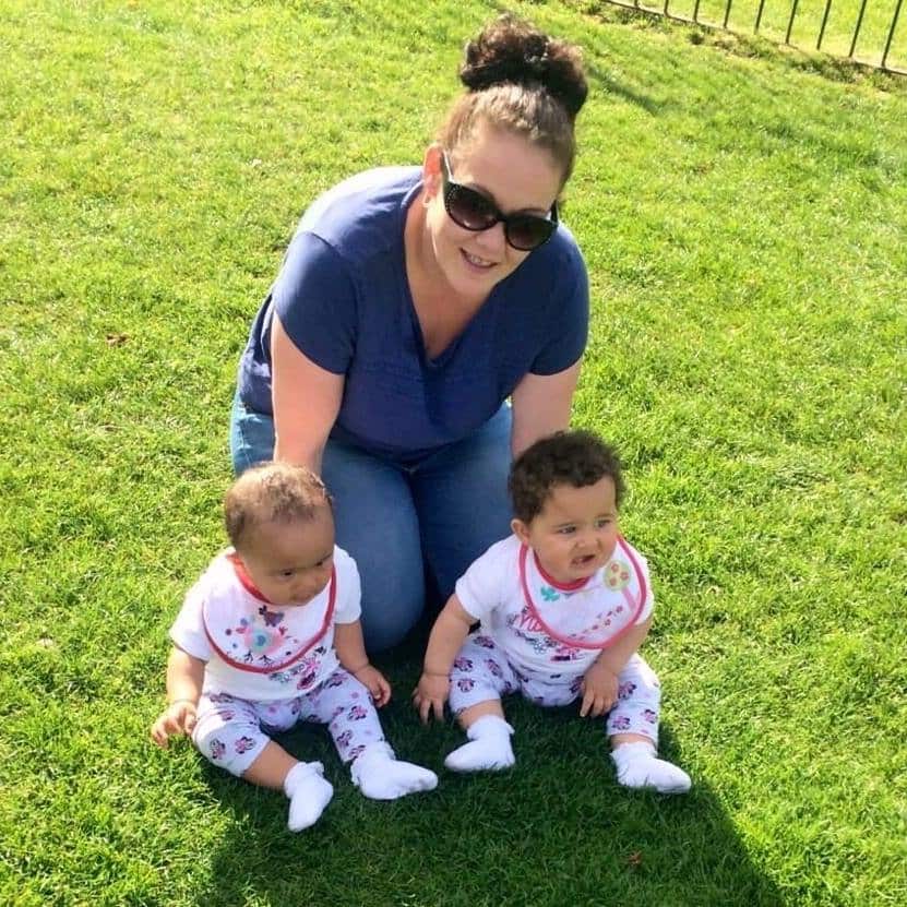 Black and white twins