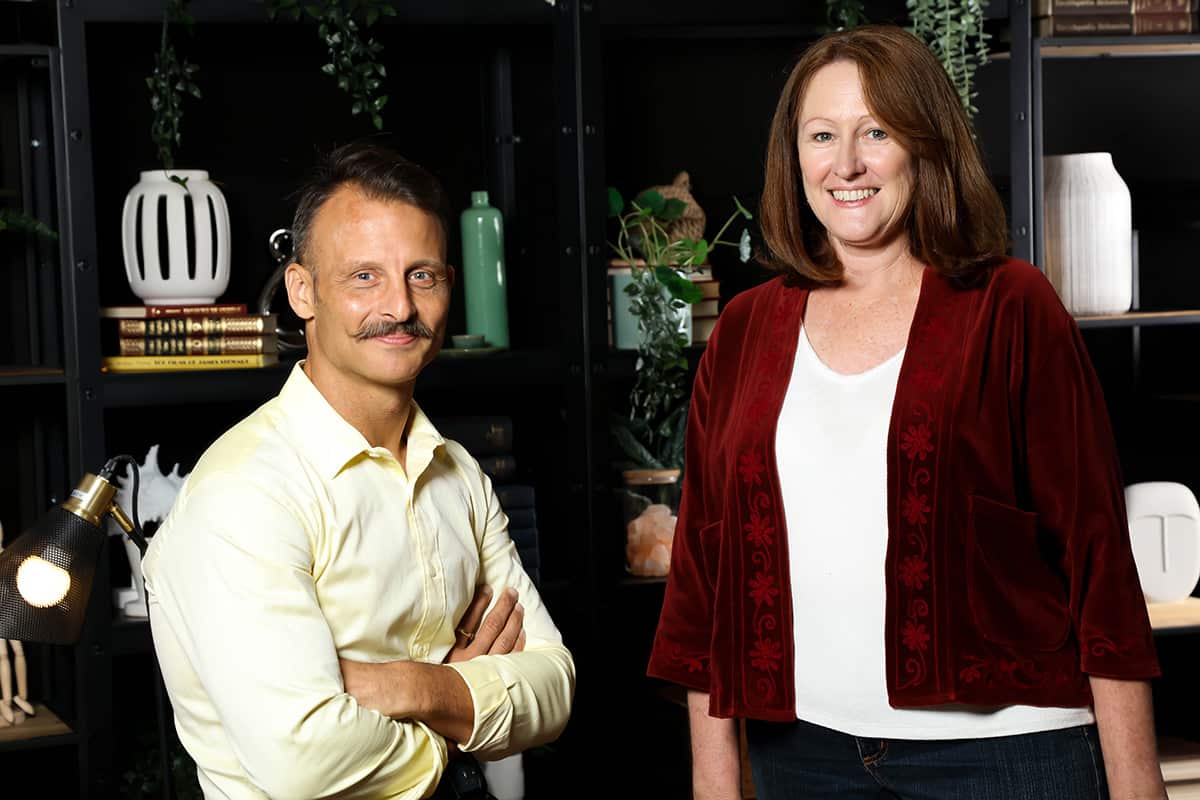 Lost for Words teachers Jo Medlin and Adam Nobilia 