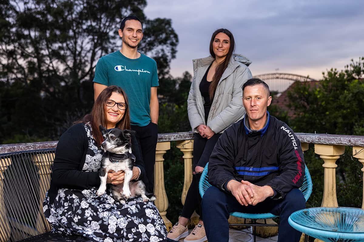 The Ridlen family with Jeremy in Life on the Outside