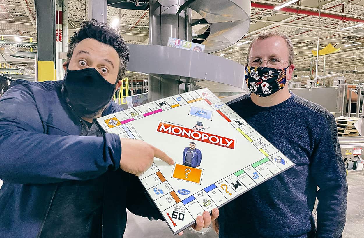 Host Adam Richman (left) in Modern Marvels Toys