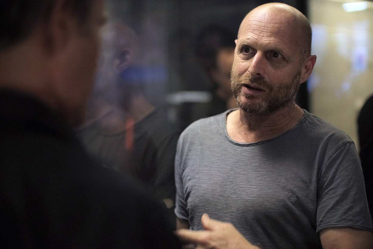 Hagai levi on set of Our Boys