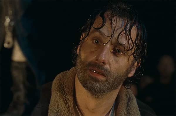 walking dead rick hair sweat