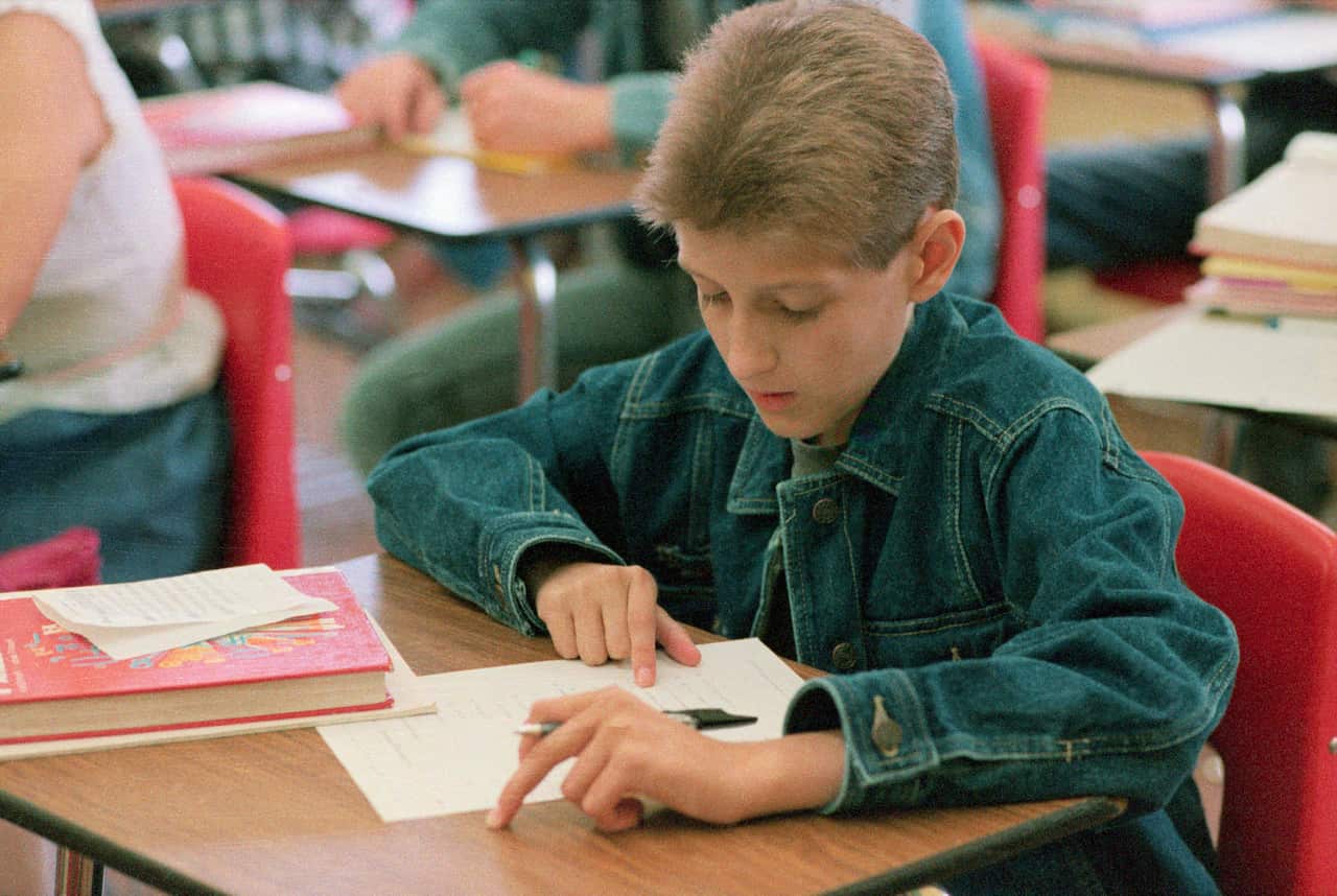 Ryan White Attending Math Class