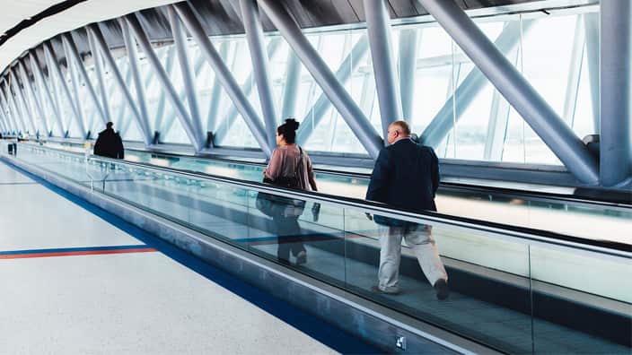 Airport travellator