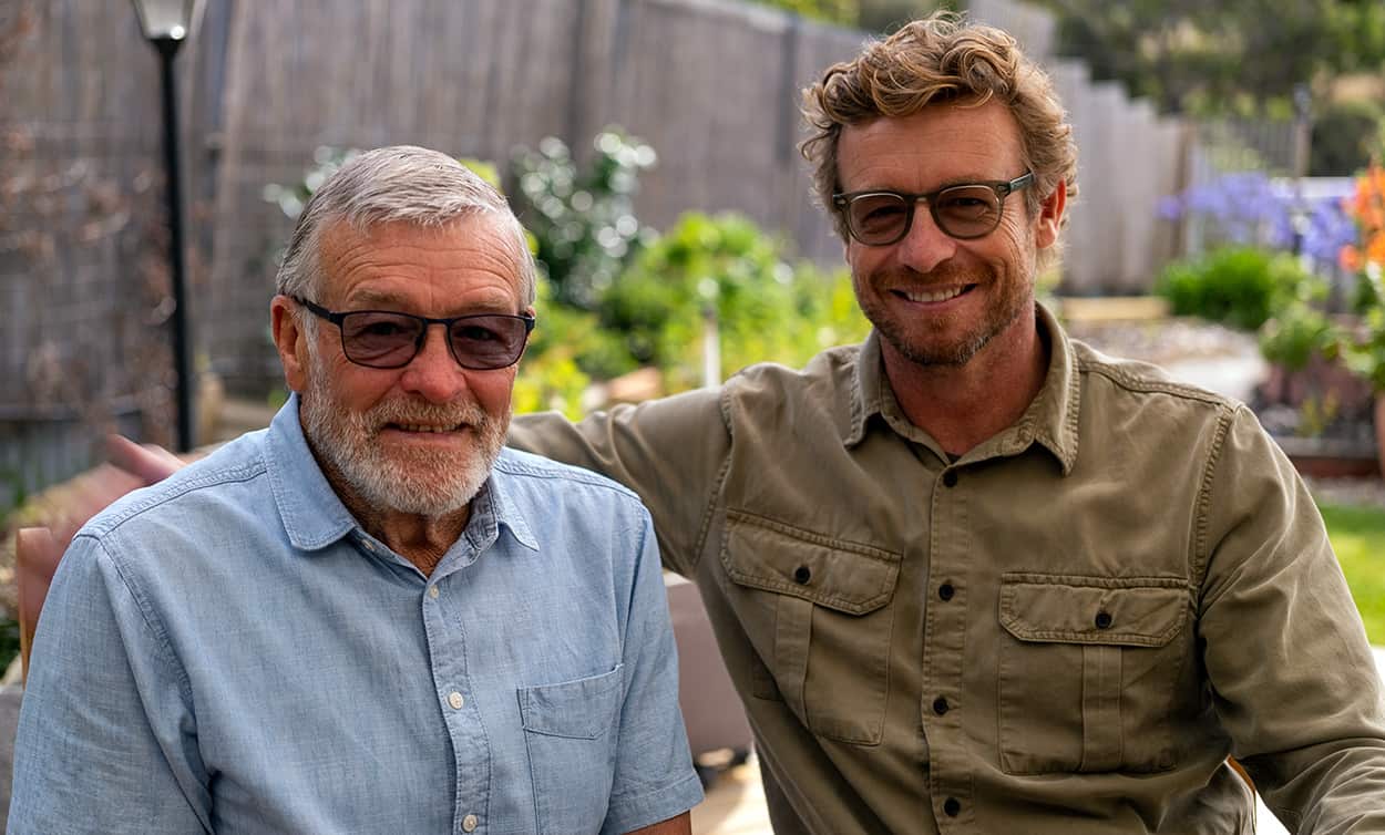 Simon Baker and father Barry Baker in Who Do You Think You Are