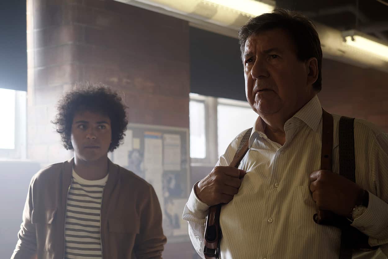 Adrien Belugou and Rémy Girard in Sketch Artist