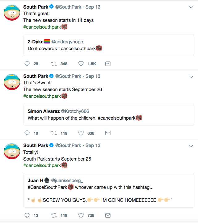 south park tweets