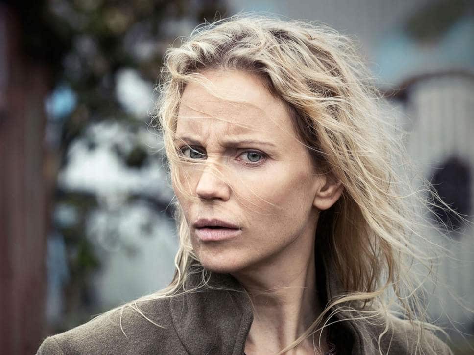 Sofia Helin as detective Saga Noren in the Bridge