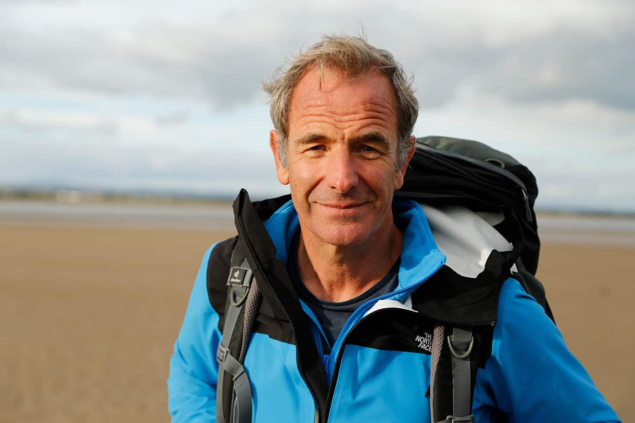 Robson Green at the end of his Hadrian's Wall walk