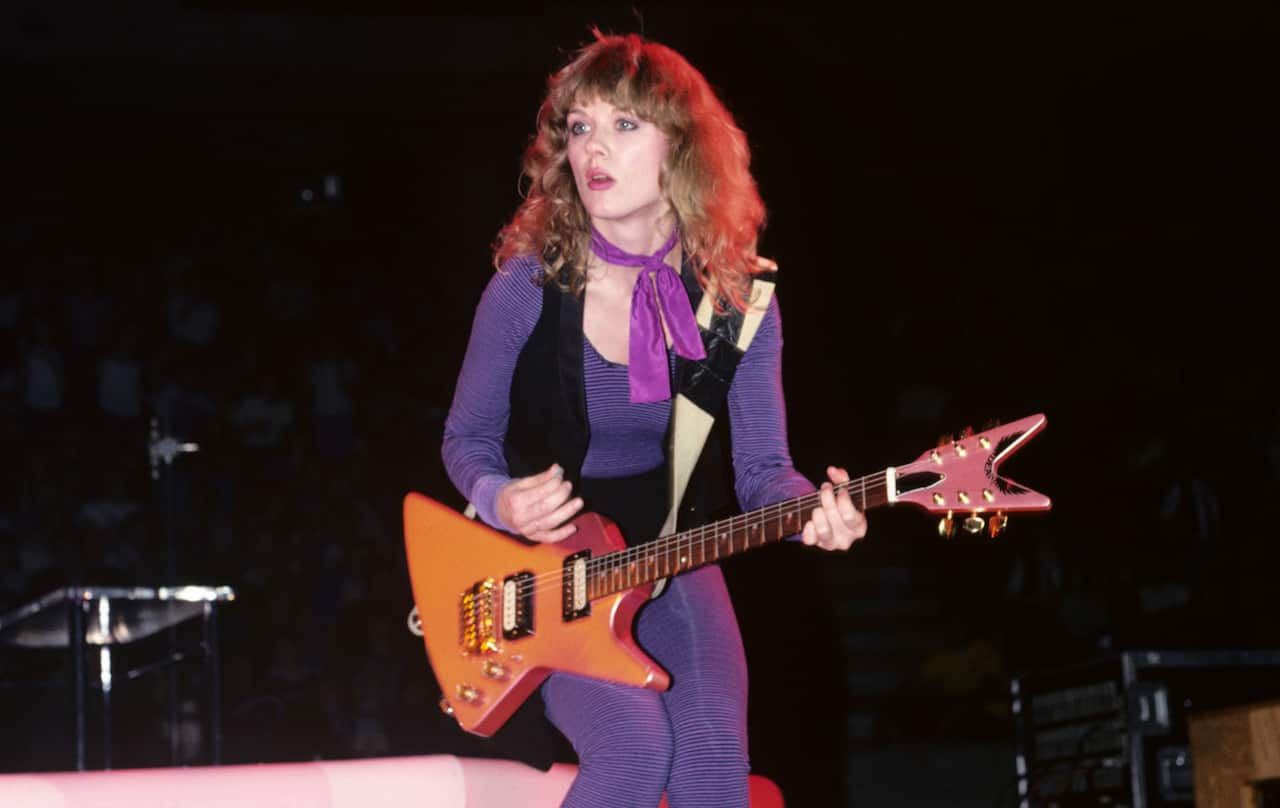 Women Who Rock, Nancy Wilson performing with Heart at the Meadowlands in East Rutherford, New Jersey on October 7, 1982