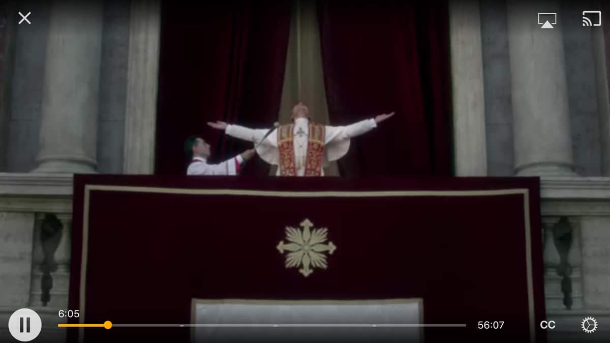 Young pope loves Chromecast