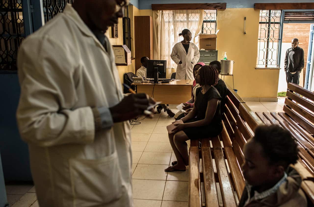 The lobby of Tabitha Medical Clinic in Kibera. One study found that 90 percent of households in the neighborhood had used antibiotics in the previous year.