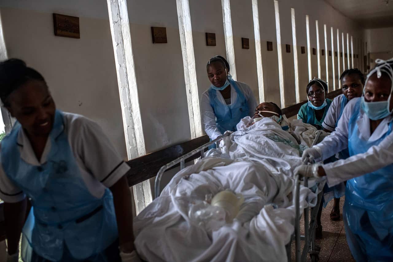 In a hospital in Kijabe, Ntihinyuirwa Thade was taken to have his chest X-rayed. 