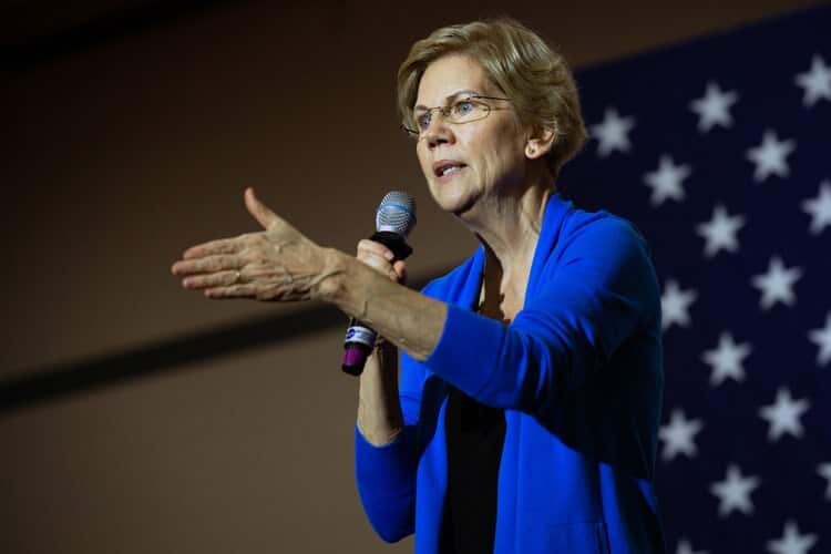 Elizabeth Warren has been involved in a stoush with Senator Sanders.