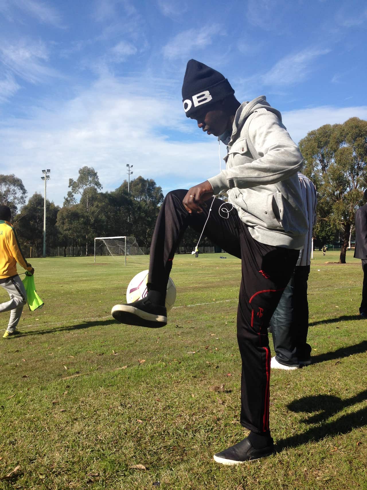 19 year old, Agar Mawan on the sidelines of the South Sudan Independence Cup. (SBS)