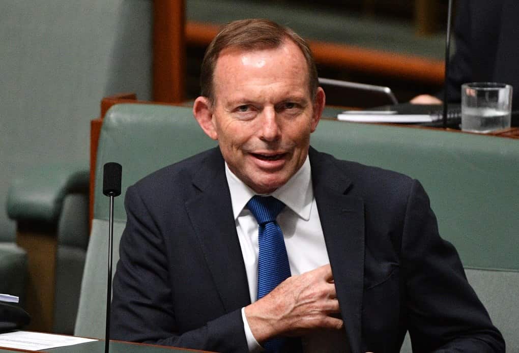 Former prime minister Tony Abbott during Question Time in the House of Representatives at Parliament House in Canberra, Tuesday, October 23, 2018. (AAP Image/Mick Tsikas) NO ARCHIVING