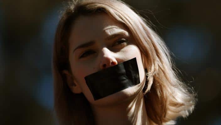 Students protests after the release of the national student survey on sexual assault and sexual harassment