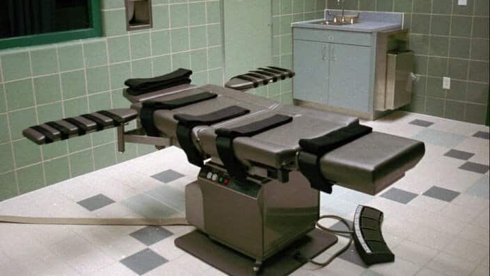 Inside the execution chamber in the U.S. Penitentiary in Terre Haute.