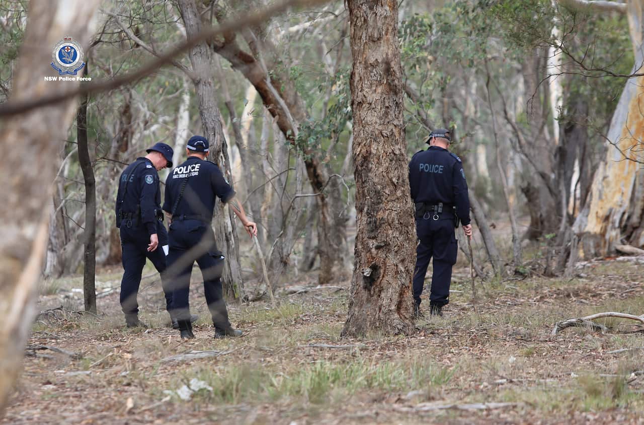 Police have conducted a forensic search of bushland at Yarra, near Goulburn. 