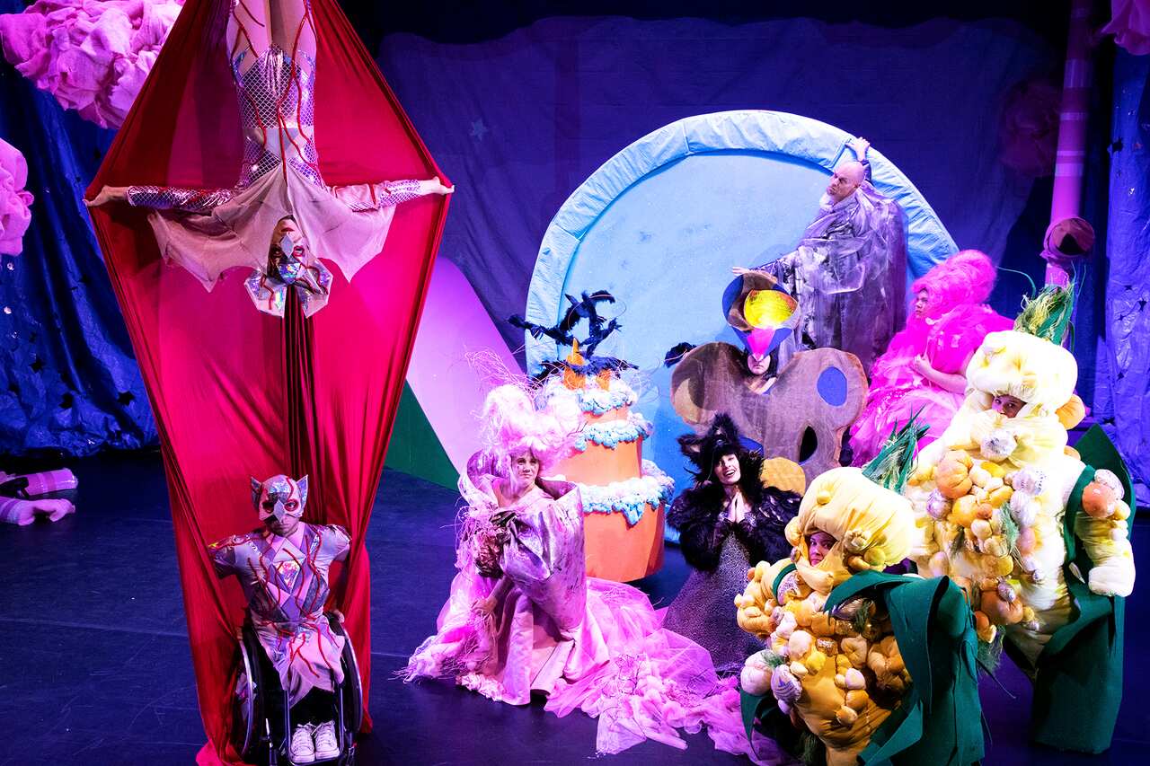 The cast of theatre production, She Conjured the Cloud.