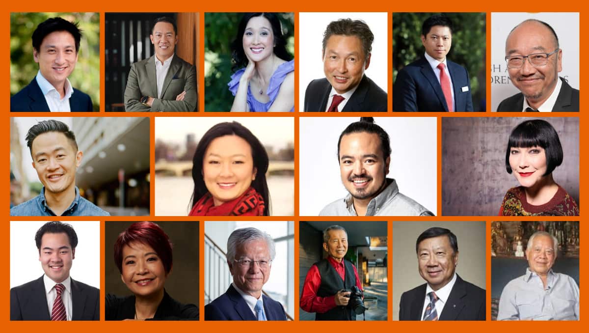 These 16 Asian Australians all signed an open letter deploring increased reports of racism during the COVID-19 pandemic. 