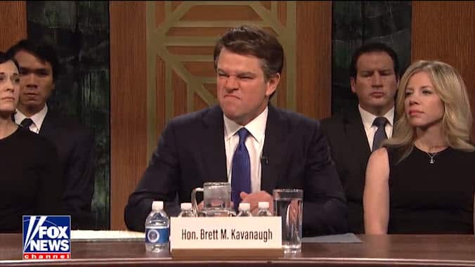 Matt Damon played Brett Kavanaugh on SNL.