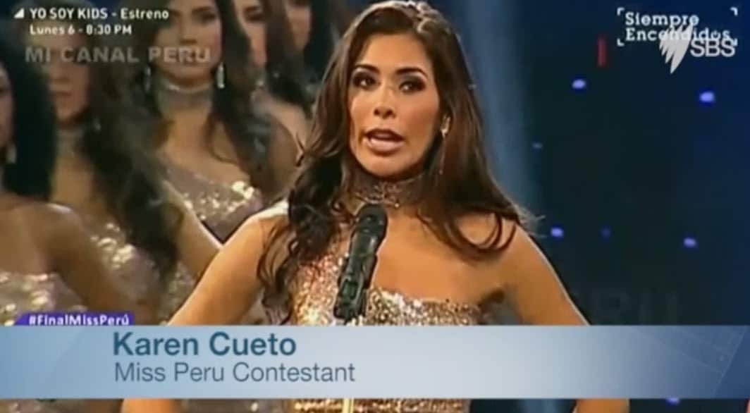 Miss Peru contestants turned the competitiion into a protest raising awareness for the violence against women.