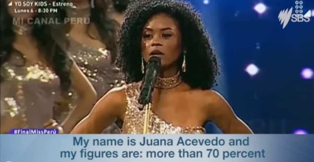 Miss Peru contestants turned the competitiion into a protest raising awareness for the violence against women.