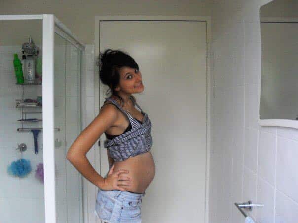 Catie, pregnant
